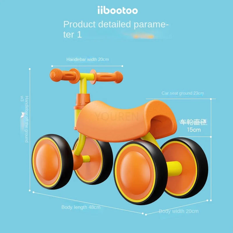 دراجة توازن وسكوتر للأطفال من 1 إلى 3 سنوات - هدية تعليمية لتعزيز المشي والتوازن