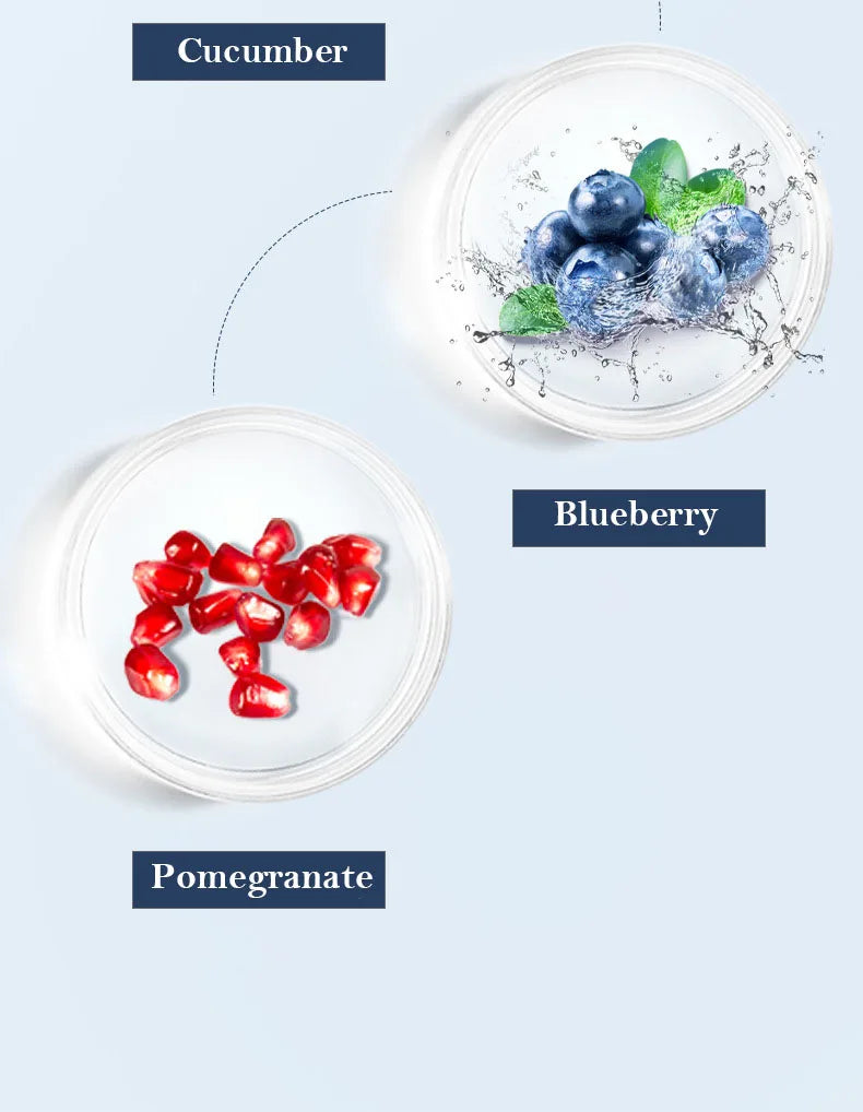 12 قطعة من أقنعة الوجه بالتوت الأزرق والصبار والخيار والخوخ، أقنعة مرطبة مصنوعة من الفواكه الطازجة للعناية بالبشرة وتجديدها