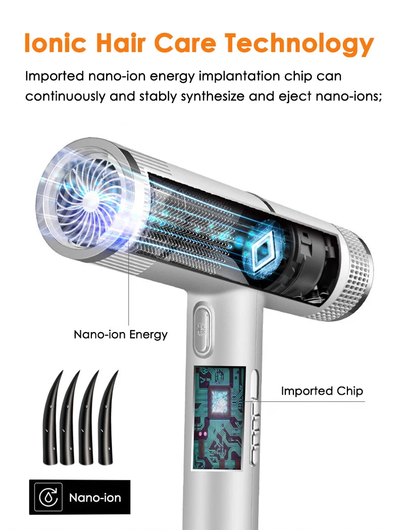 مجفف شعر احترافي بتقنية الأشعة تحت الحمراء وأيونات سلبية مع أدوات تصفيف الشعر الكهربائية