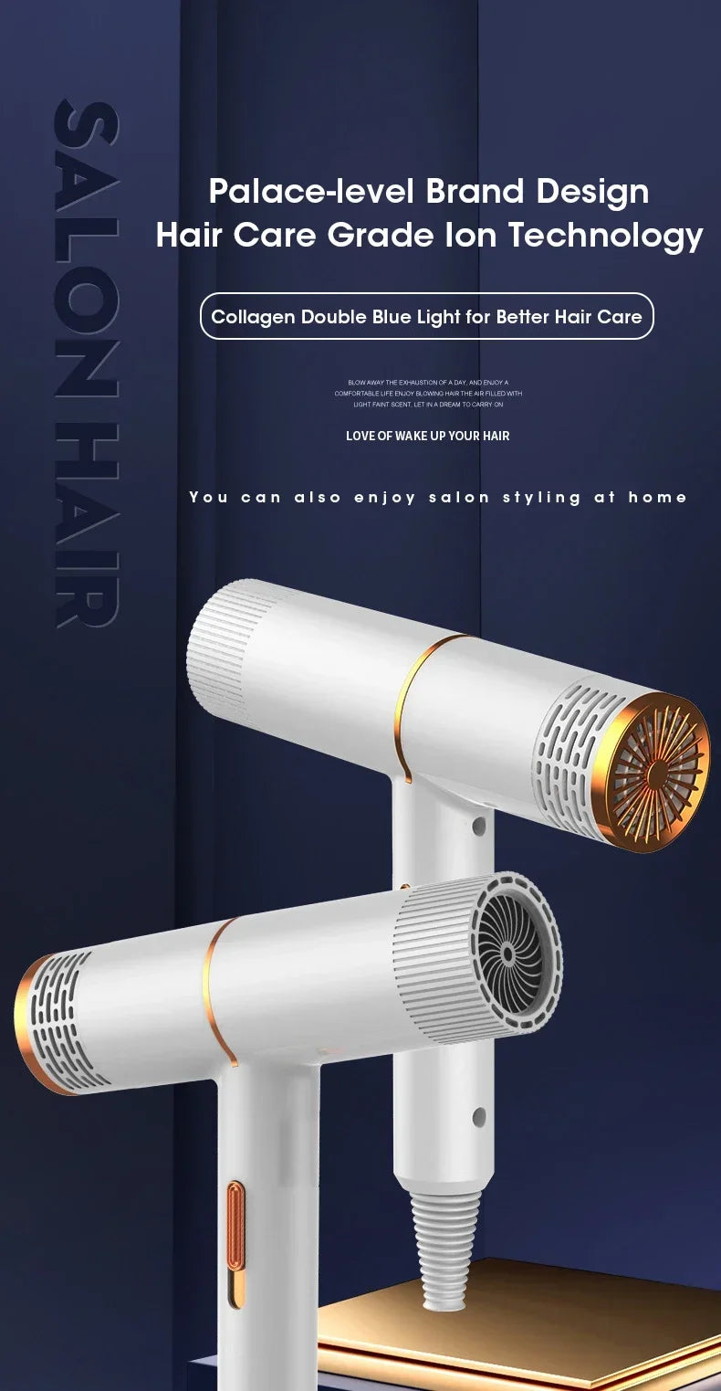 مجفف شعر احترافي بقوة هواء قوية مجفف صالون هواء ساخن وبارد تقنية الأيونات السلبية