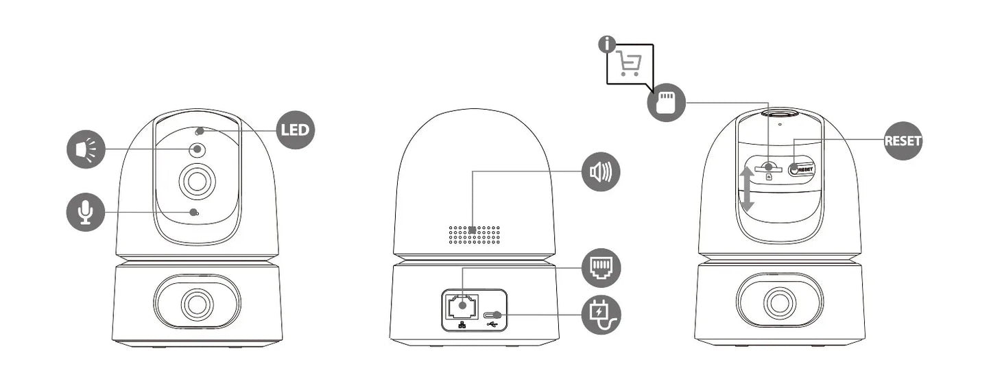 كاميرا IMOU IP الذكية رينجر دوال بتقنية واي فاي 360° PTZ للكشف عن البشر والحيوانات الأليفة مع رؤية ليلية وميكروفون وسماعة ثنائية الاتجاه لمراقبة الأطفال والأمان المنزلي