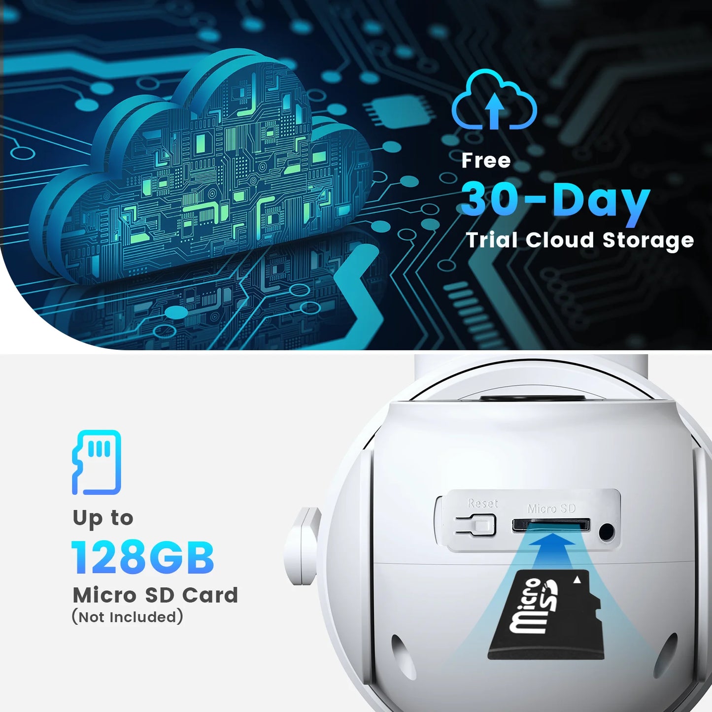 كاميرات مراقبة XVIM 4K مزدوجة العدسة للأمان اللاسلكي الخارجي، كاميرات WiFi بتقنية 2.4GHz، كاميرا بزاوية رؤية 360°، كشف ذكي