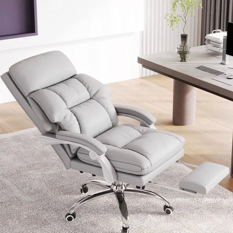 كرسي مكتب دوار مريح مع دعم مسند الذراعين، كرسي ألعاب قابل للتعديل Ergonomic Fauteuil De Bureau للأثاث المنزلي