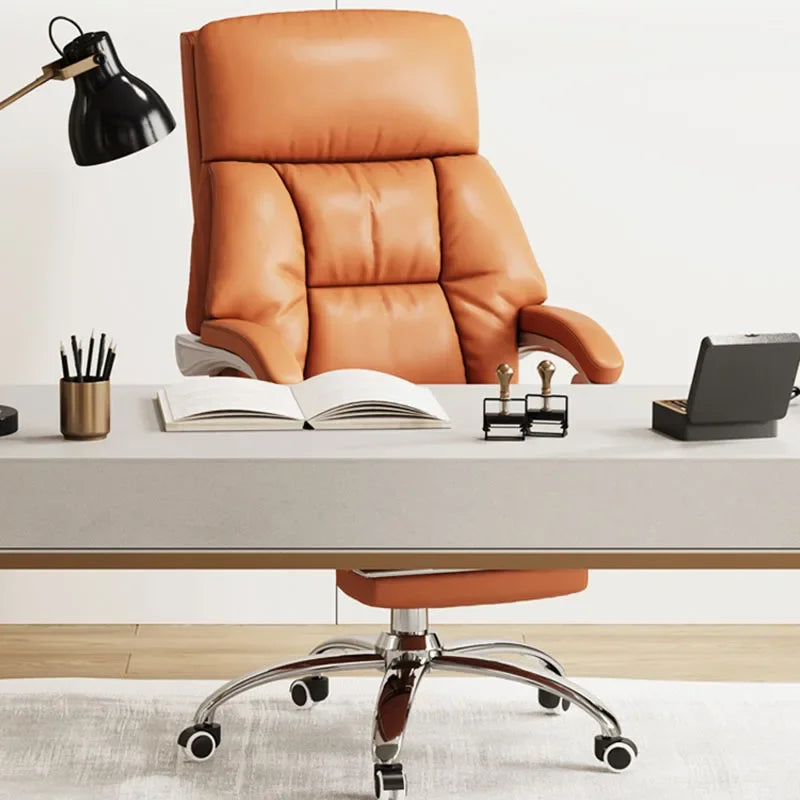 كرسي مكتب دوار مريح مع دعم مسند الذراعين، كرسي ألعاب قابل للتعديل Ergonomic Fauteuil De Bureau للأثاث المنزلي