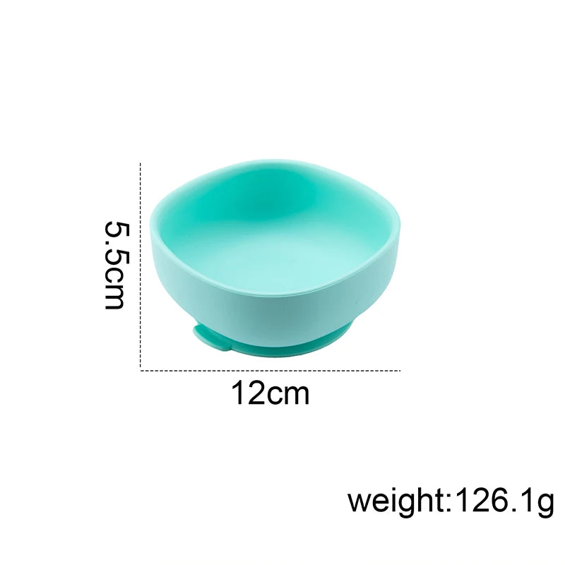 أطباق سيليكون للأطفال مع قاعدة لاصقة أدوات المائدة للأطفال أطباق مقاومة للماء أطباق تدريبية للأطفال مع خاصية الشفط