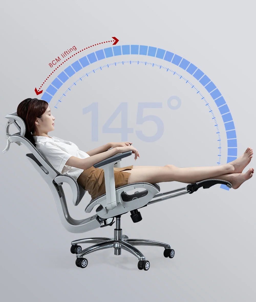 كرسي مكتب توكفون بتصميم مريح مع دعم للخصر وذراعين 3D وقابل للتعديل 145° للراحة أثناء العمل والألعاب