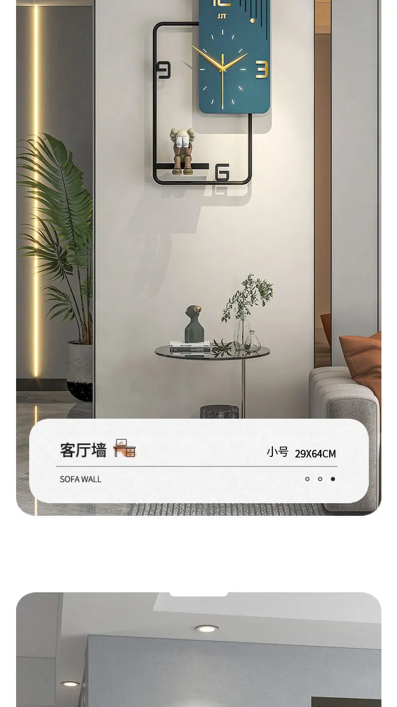 ساعة حائط عصرية بتصميم مينيمايليست لشقة أنيقة، ساعة حائط فاخرة ومبتكرة للديكور