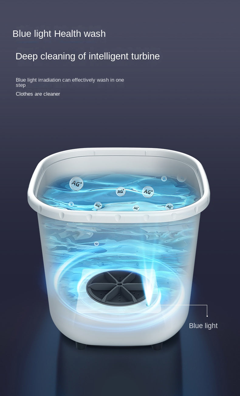 غسالة صغيرة توربينية، غسالة ملابس داخلية مدمجة، مثالية لسكن الطلاب، جهاز غسيل الجوارب المحمولة للكسالى