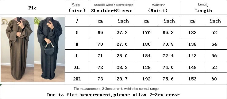 عباءة شتوية صوفية ذات أكمام بات مع تصميم سماء مرصعة بالنجوم للنساء المسلمات الأنيقات، مثالية لفصل الخريف والشتاء