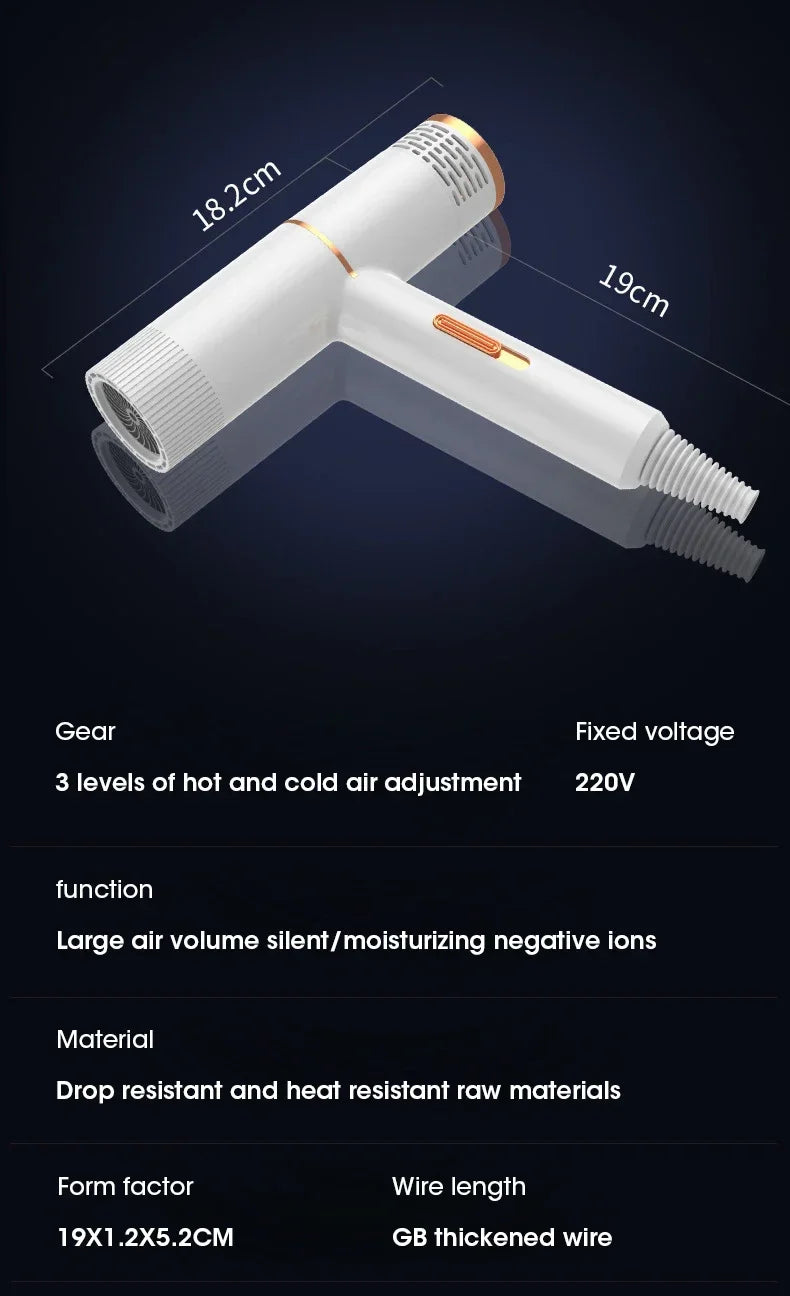 مجفف شعر احترافي بقوة هواء قوية مجفف صالون هواء ساخن وبارد تقنية الأيونات السلبية