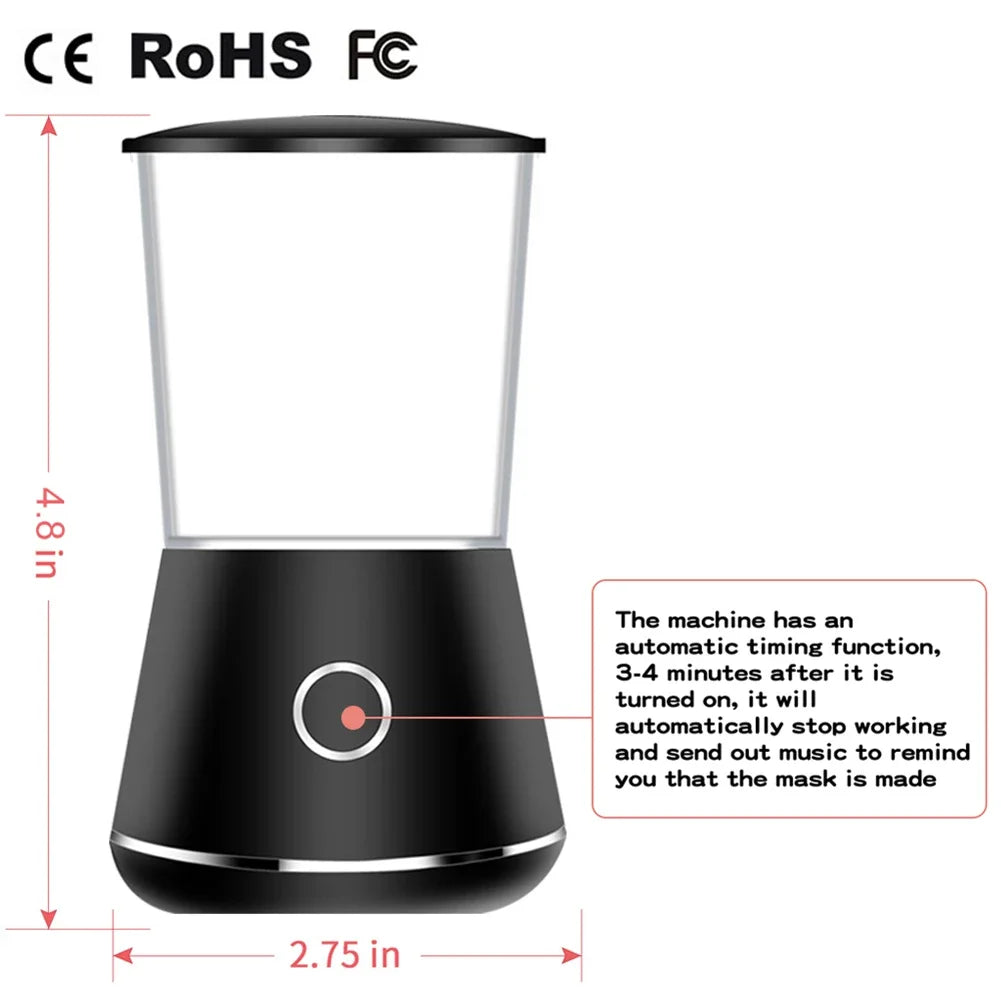 آلة صنع أقنعة الوجه الكهربائية - جهاز تجميل ذاتي محسّن مع فواكه وخضروات طبيعية وصنع قناع كولاجين منزلي للعناية بالبشرة
