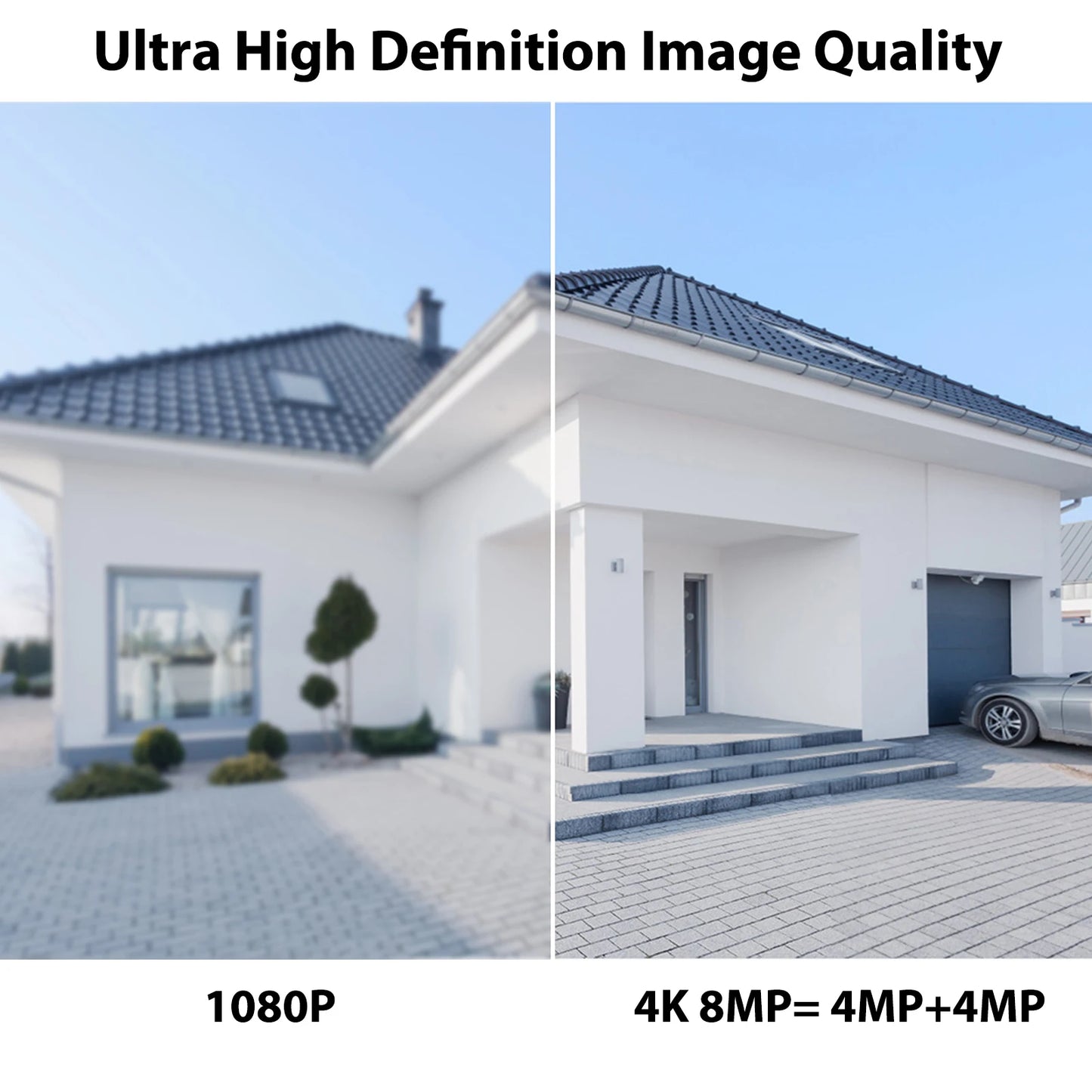 كاميرا أمنية 4K UHD مع تحكم PTZ، تنبيه فوري، مقاومة للأمطار IP66، بدقة 4MP، للاستخدام الداخلي والخارجي