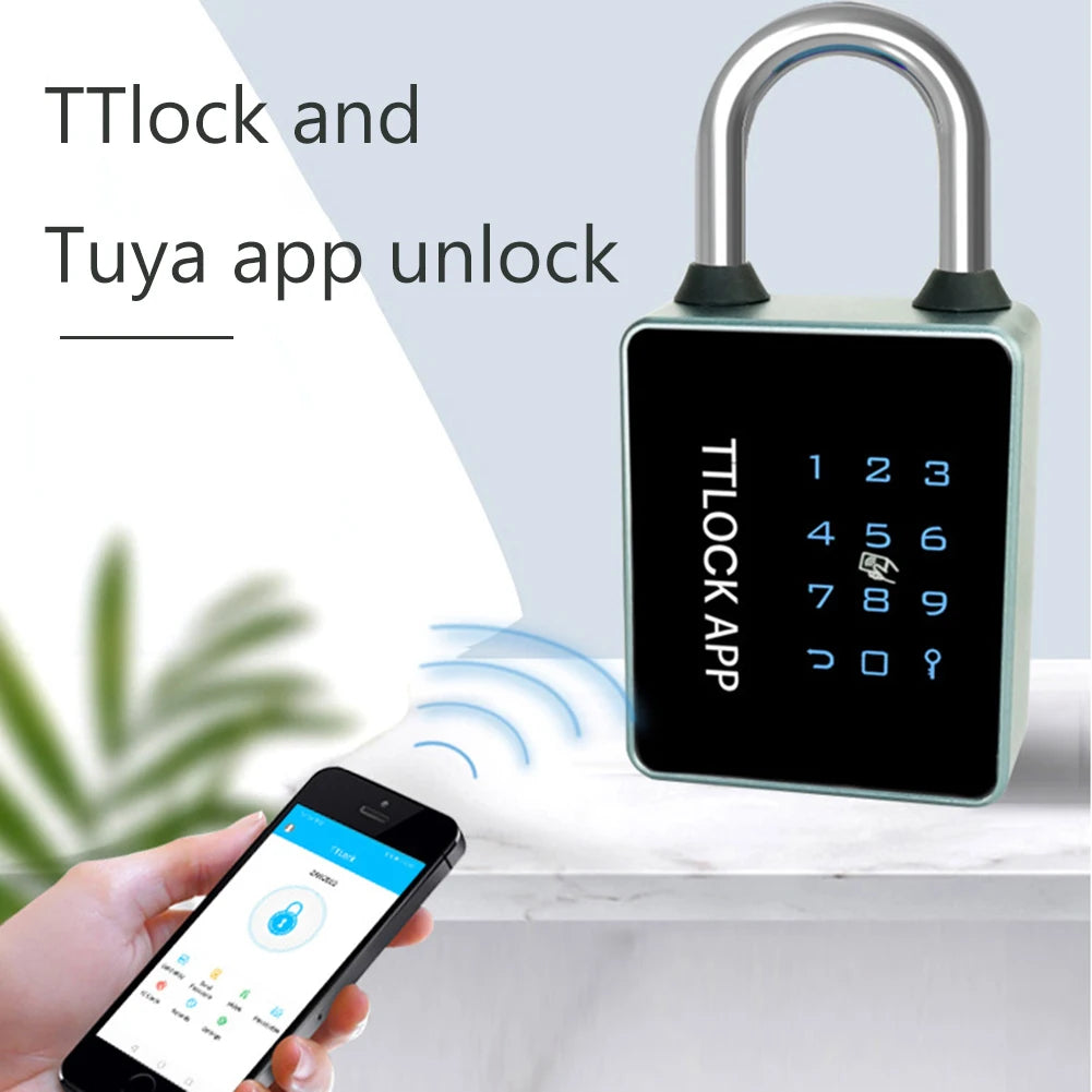 قفل ذكي ببصمة الأصابع تطبيق Tuya TTLOCK مقاوم للماء قفل بيومتري بدون مفتاح لأمان المنزل والأمتعة مصنوعة من سبائك الألومنيوم