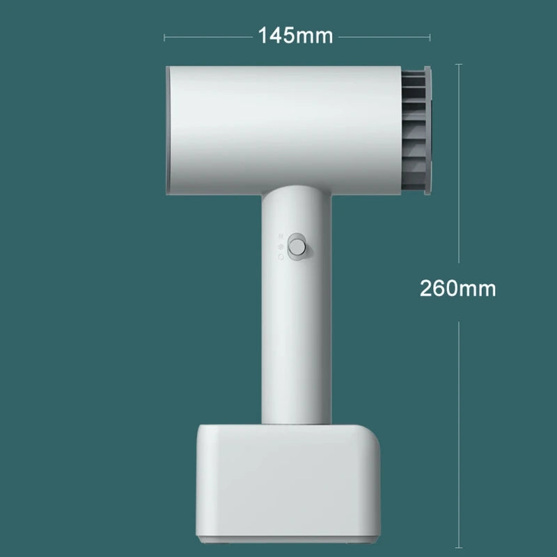 مجفف شعر لاسلكي محمول قابل لإعادة الشحن بتقنية الهواء الساخن والبارد، مجفف شعر للسفر، مثالي للتخييم والرسم ورعاية الحيوانات الأليفة
