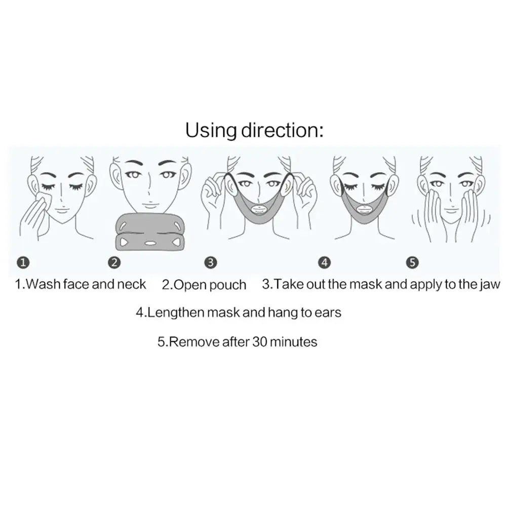 قناع شد الوجه على شكل حرف V: يشد البشرة ويقلل التجاعيد ويرفع الرقبة ويخلصك من الذقن المزدوج