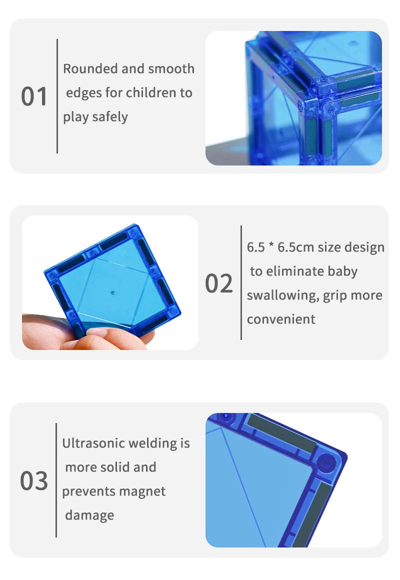 مجموعة ألعاب البناء المغناطيسية للأطفال: ألعاب تعليمية وهندسية لتطوير المهارات الإبداعية والتعلم من خلال اللعب