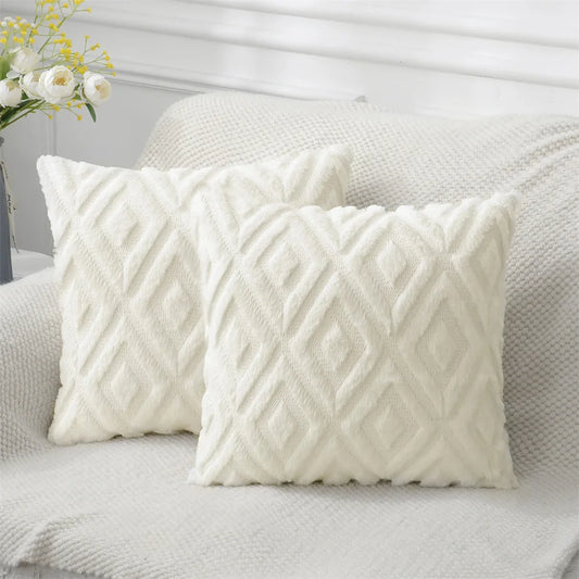 Olanly Throw Pillow Covers 45x45 For Sofa Cushion Cover 50x50 Bed Living Room Plush Sleep Pillow Case Cotton Home Decor Cushion