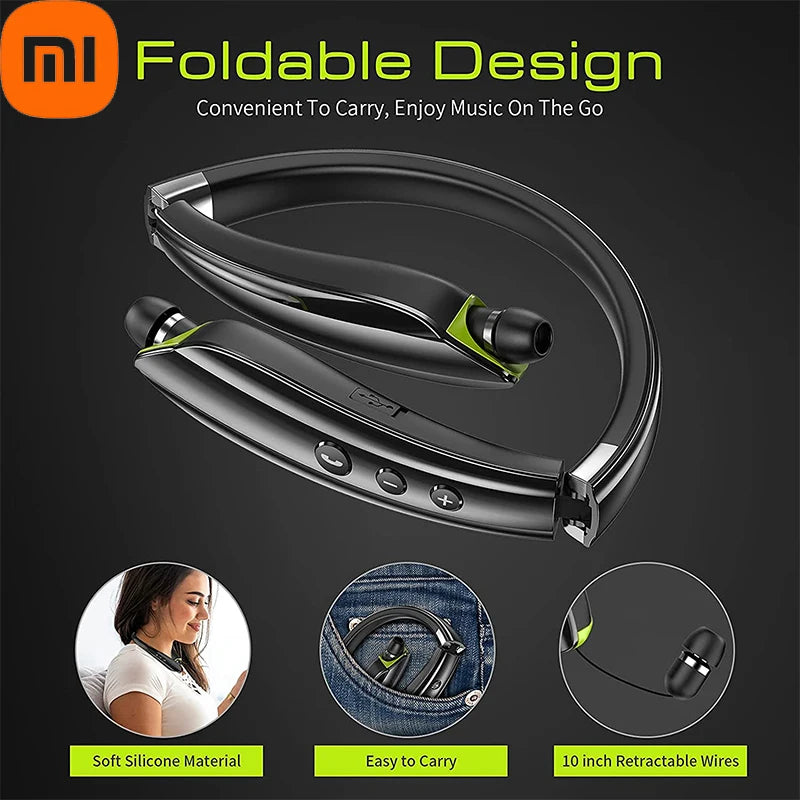 سماعة Xiaomi Neckband SX-991 اللاسلكية بتقنية بلوتوث قابلة للطي مع خاصية إلغاء الضوضاء وصوت ستيريو عالي الجودة