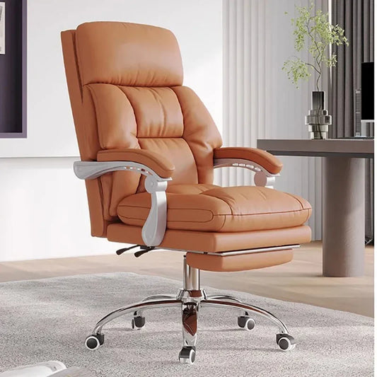 كرسي مكتب دوار مريح مع دعم مسند الذراعين، كرسي ألعاب قابل للتعديل Ergonomic Fauteuil De Bureau للأثاث المنزلي