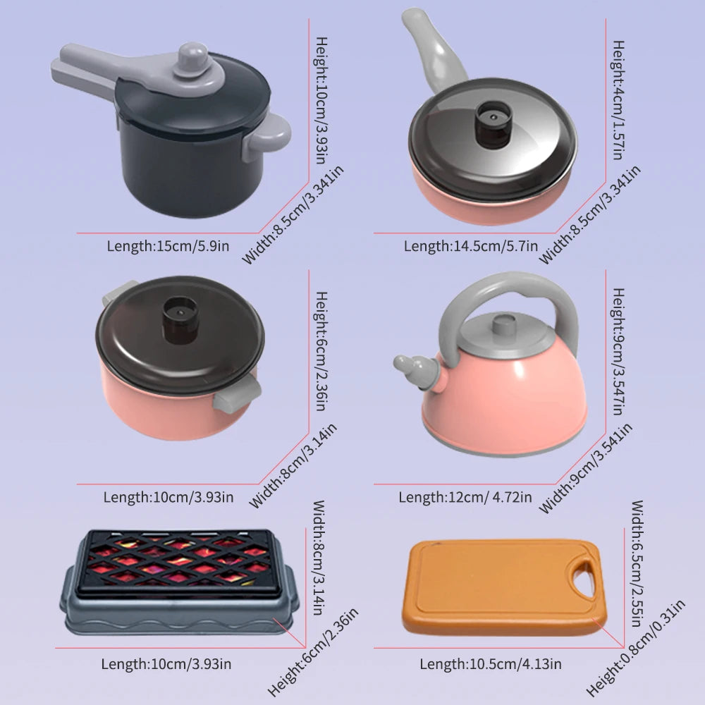 مجموعة ألعاب المطبخ التخيلي للأطفال: أدوات الطهي ولعب تقطيع الفواكه للأطفال